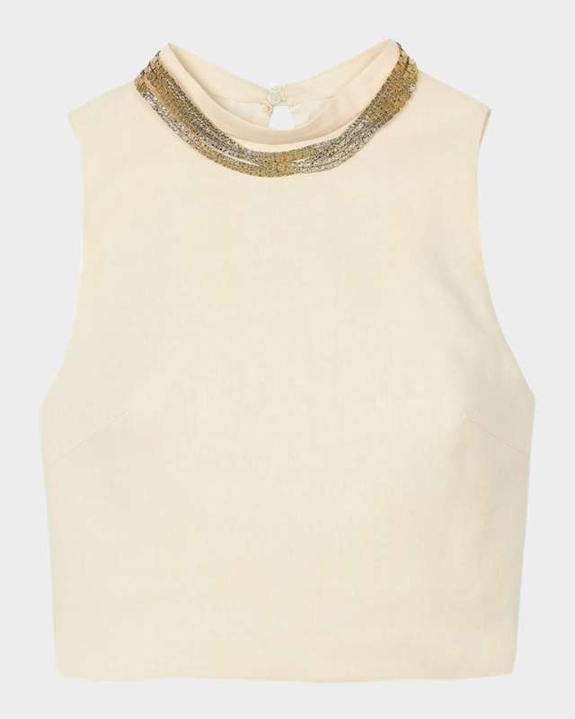Beauty High-Neck Jewelry Top